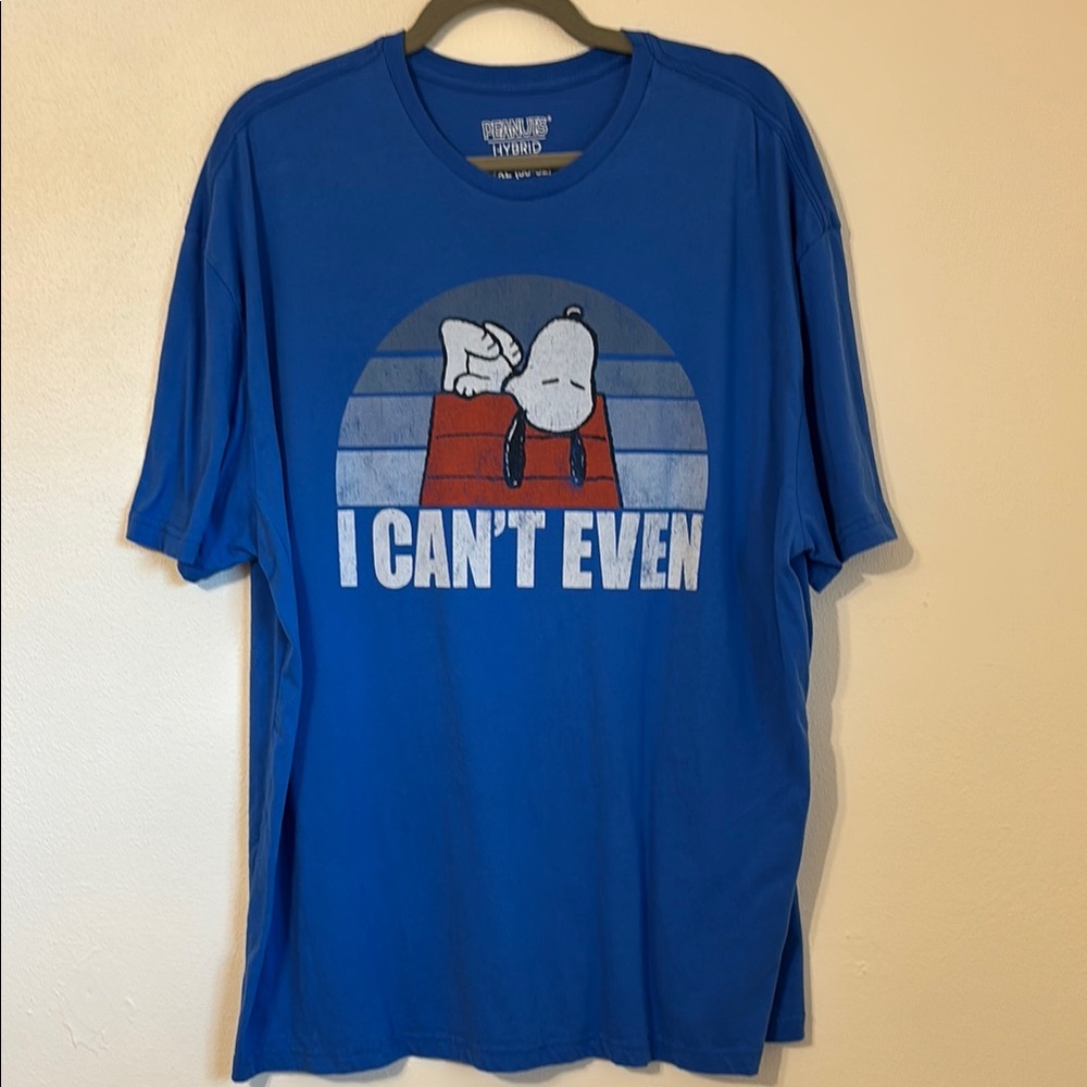Hybrid & Company Blue Peanuts Snoopy 2xl Graphic Tee